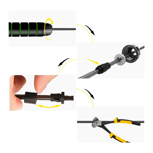 Скакалка  Cornix Speed Rope Classic XR-0352 Black/Green - фото №2